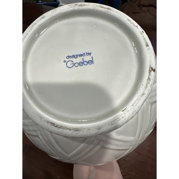 'Goebel' Basket Weave Pitcher decorated‎ with Flowers and Fruit #337 - Picture 3 of 4